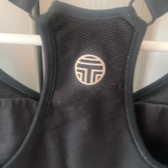 Tory Sport Tory Burch Racerback Longline Sports Bra Black w/ optional Pads XS - Picture 7 of 10